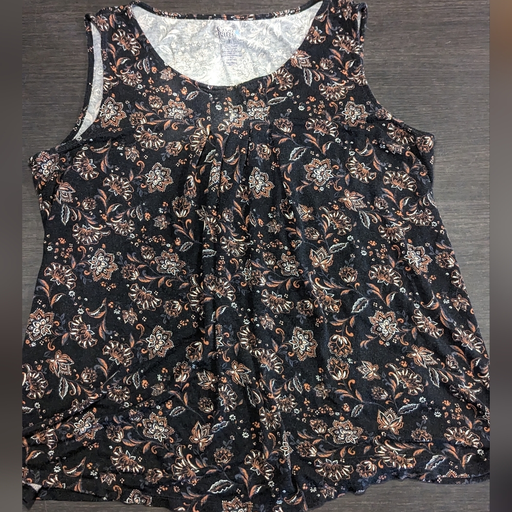 Croft & Barrow XL black floral tank top